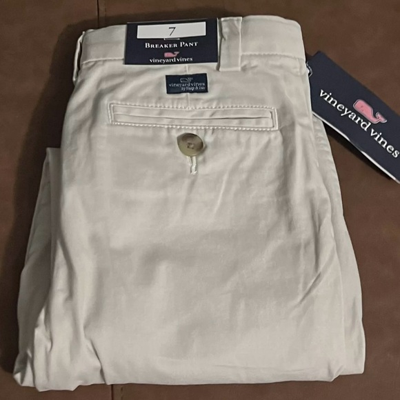 Vinyard Vines Boys Lightweight Performance Breaker Pants-Size 7, Stone Color NWT - Picture 2 of 6